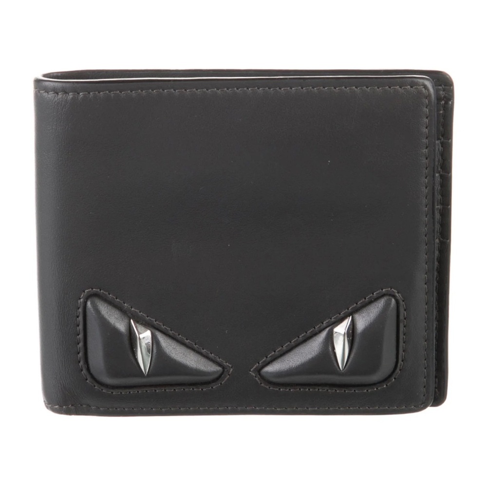 Fendi Monster Motif Black Bifold Wallet
